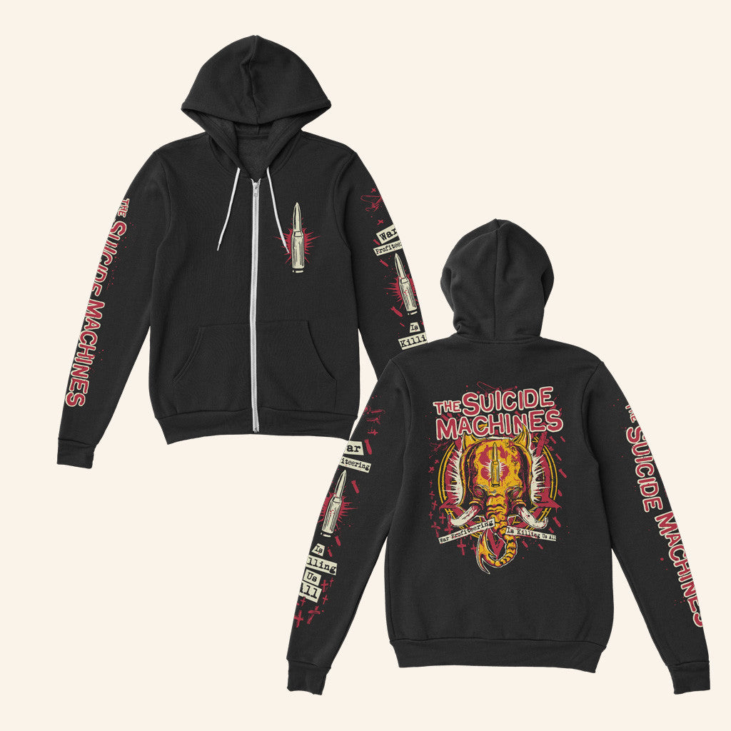 Suicide Machines Detroit Merch War Profiteering Is Killing Us All Zip Hoodie Gifts For Son Suicide Machines Detroit Merch War Profiteering Is Killing Us All Zip Hoodie Gifts For Son