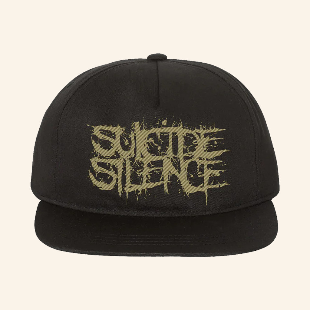 Suicide Silence Merch Suicide Silence Gold Logo Embroidered Snapback Hat Gifts For Father