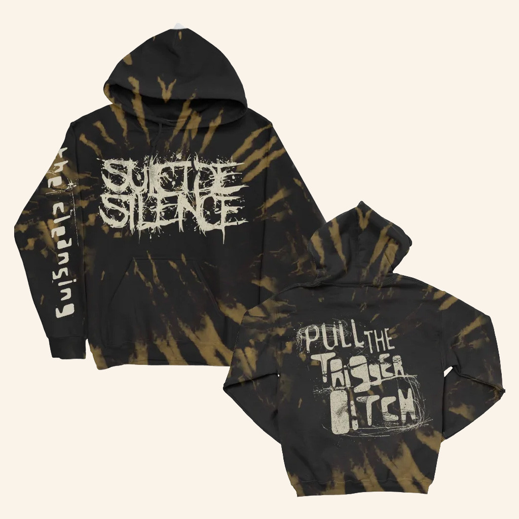 Suicide Silence Merch Suicide Silence Logo PTTB Hoodie Bleach Twist Tie Dye Hoodie Him Gifts