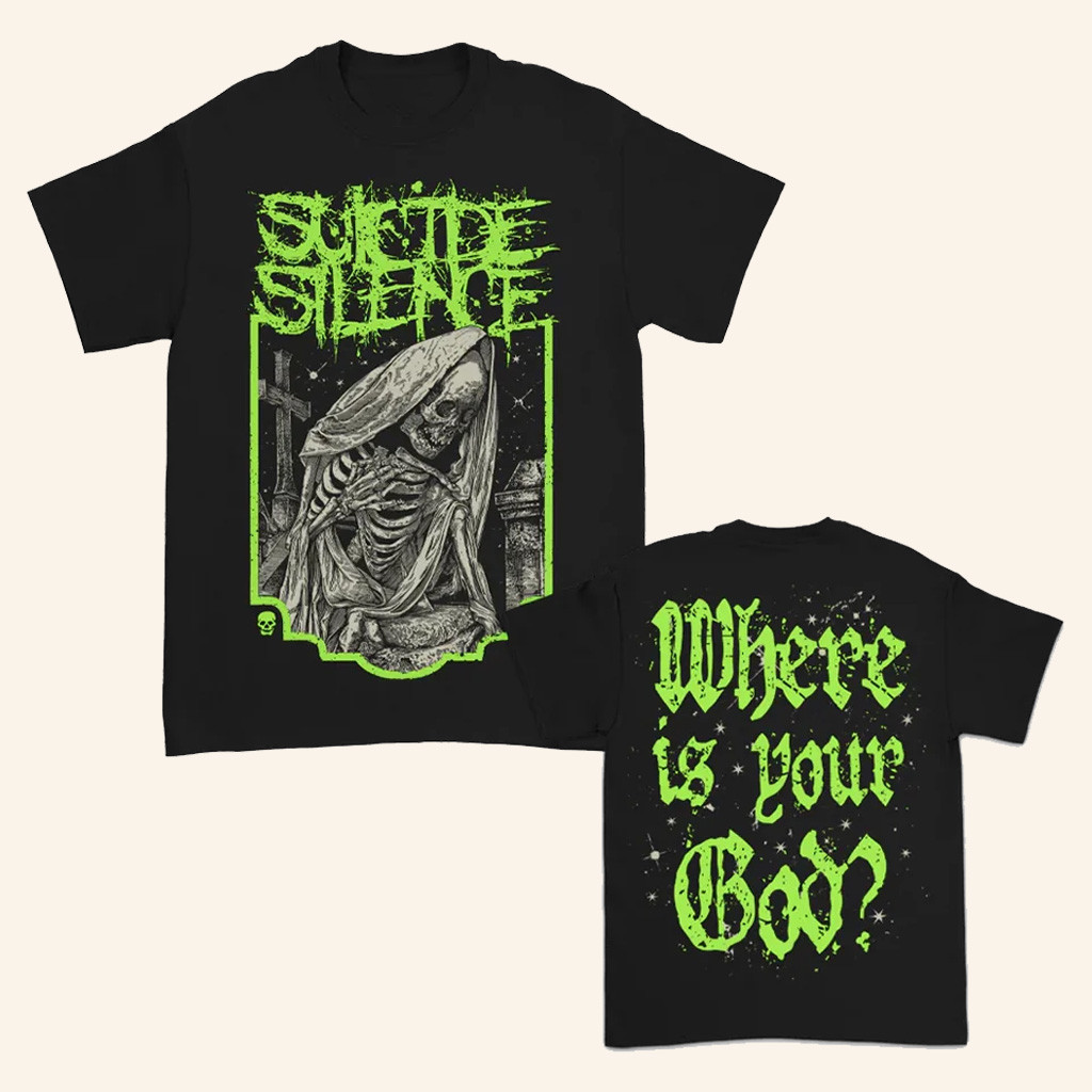 Suicide Silence Merch Suicide Silence Unanswered Neon T-Shirt Where Is Your God Shirt Gifts