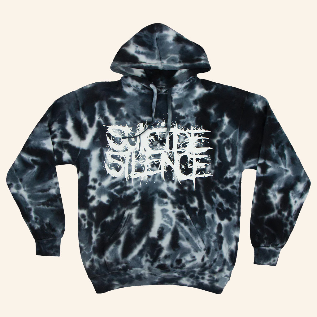Suicide Silence Merch Suicide Silence White Logo Tie Dye Hoodie Gifts For Friends Suicide Silence Merch Suicide Silence White Logo Tie Dye Hoodie Gifts For Friends