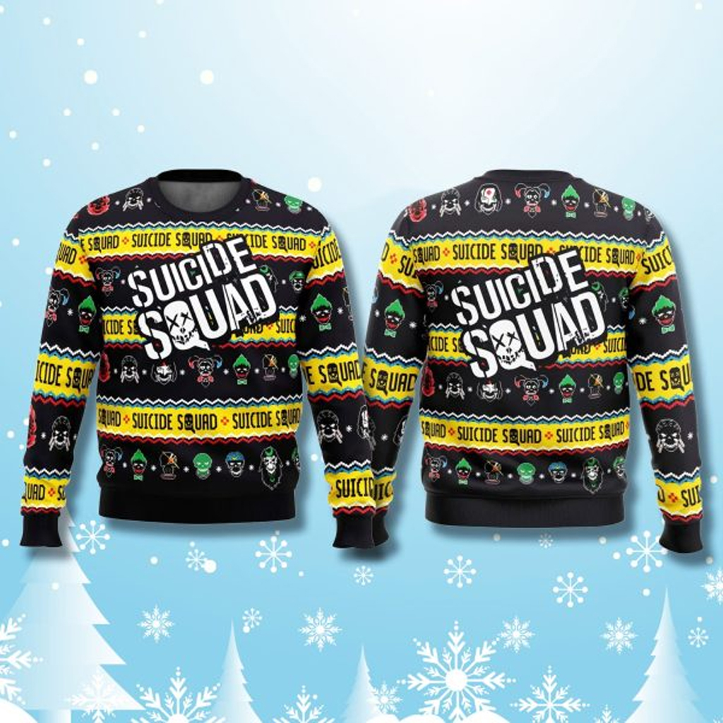 Suicide Squad DC Comics Ugly Christmas Sweater Christmas Gifts For Him