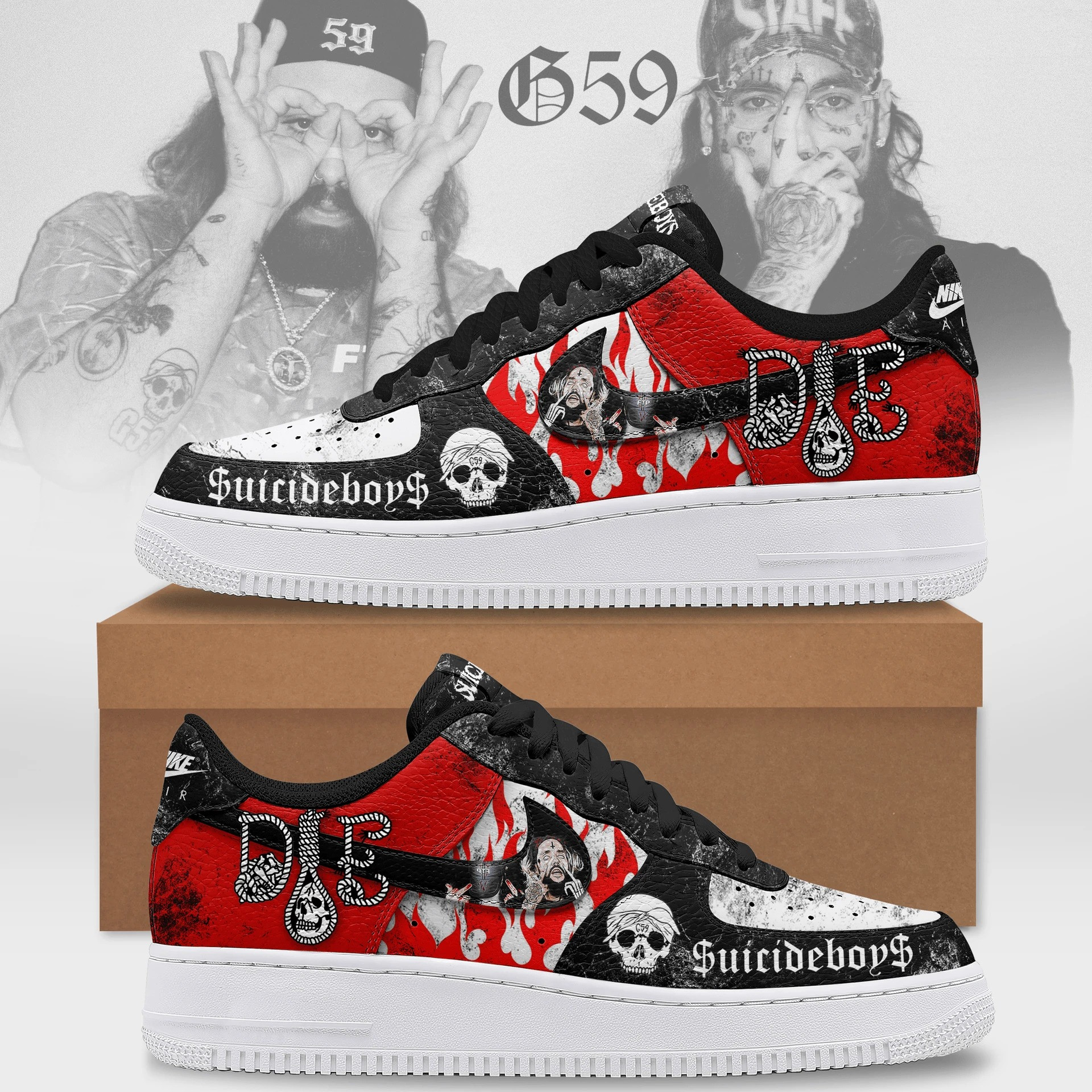Suicideboys G59 AF1 Shoes Unique Gifts For Music Lovers