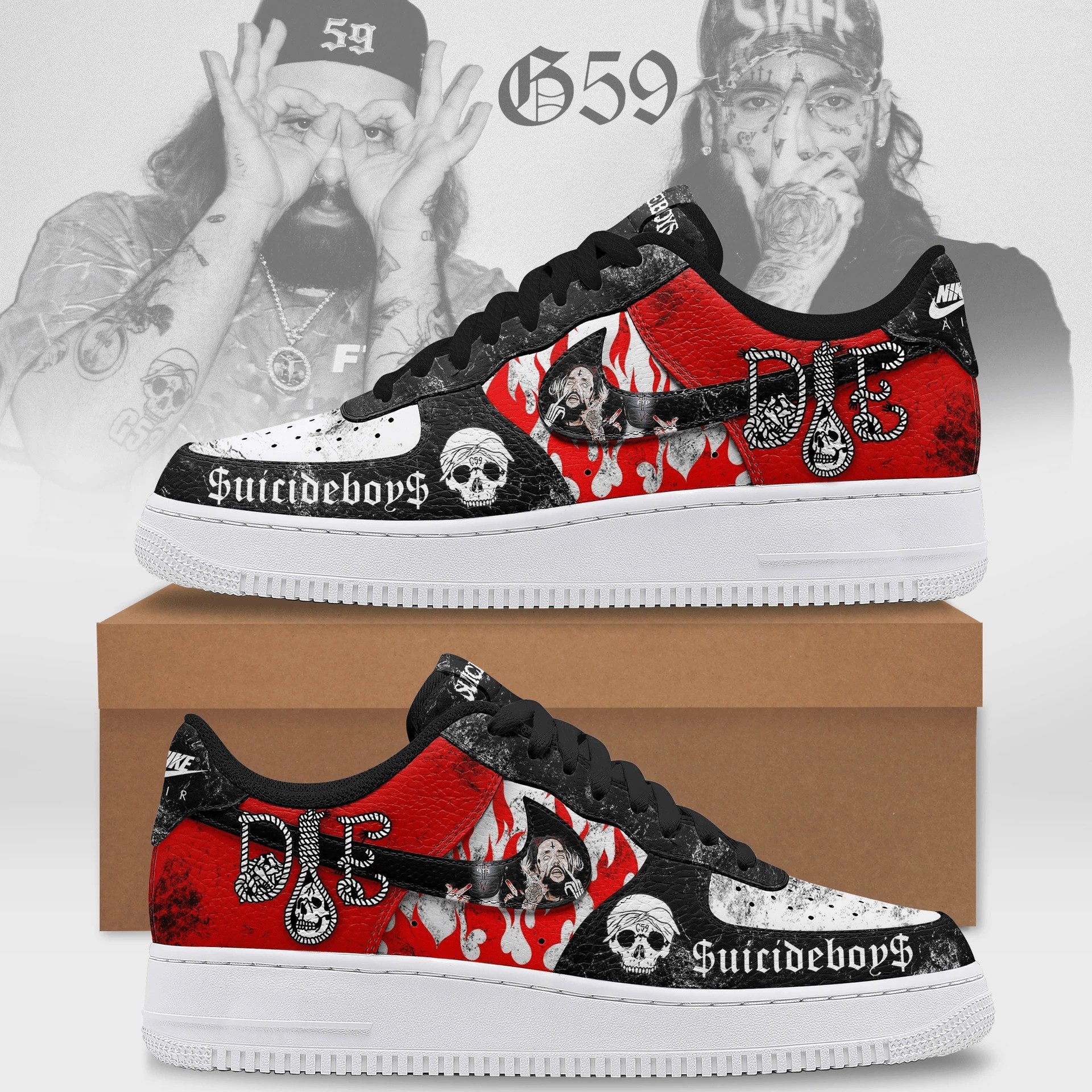 Suicideboys G59 AF1 Shoes Unique Gifts For Music Lovers