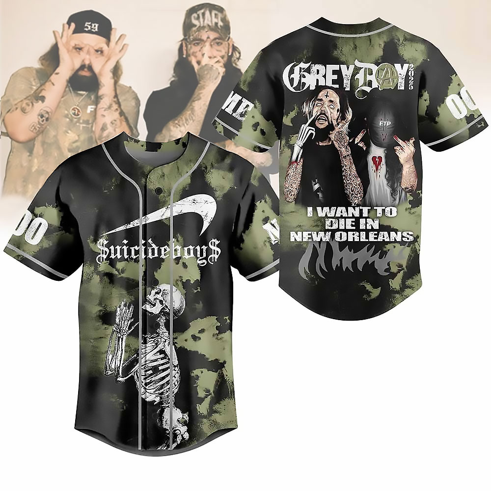 Suicideboys Tour 2025 Baseball Jersey Gothic Punk Rap Style Jersey Gifts For Fans