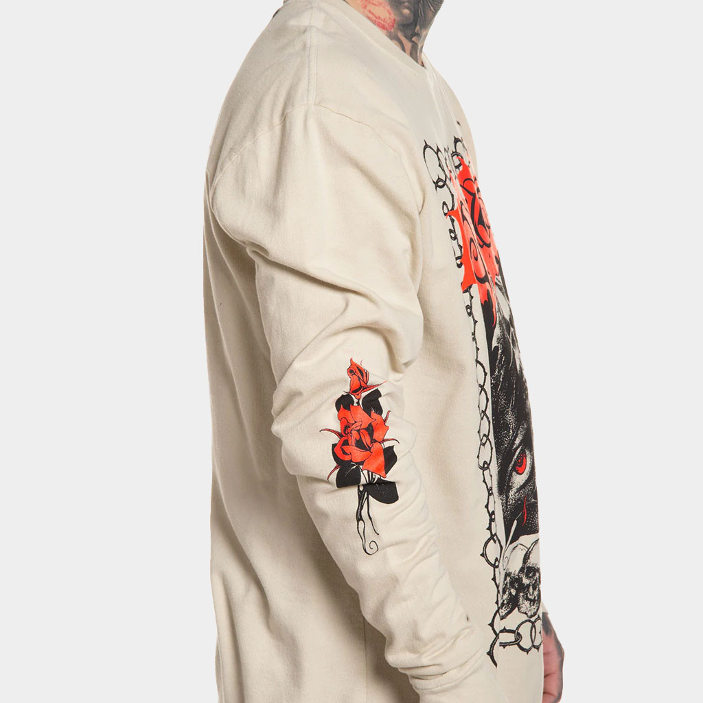 Sullen Clothing Merch Daniel Rhzz French Terry Long Sleeve T-Shirt Reaper Sullen Shirt Him Gift