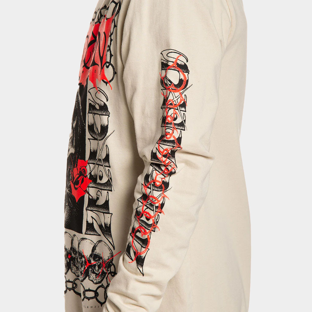 Sullen Clothing Merch Daniel Rhzz French Terry Long Sleeve T-Shirt Reaper Sullen Shirt Him Gift