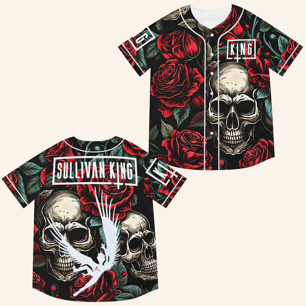 Sullivan King Baseball Jersey Rose Jersey Sullivan King Merch Xmas Gifts For DJ Fans