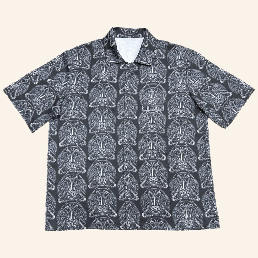 Sullivan King Merch Reckless Beach Club Button Up Shirt Serpent Skull Shirt Gifts For Dad