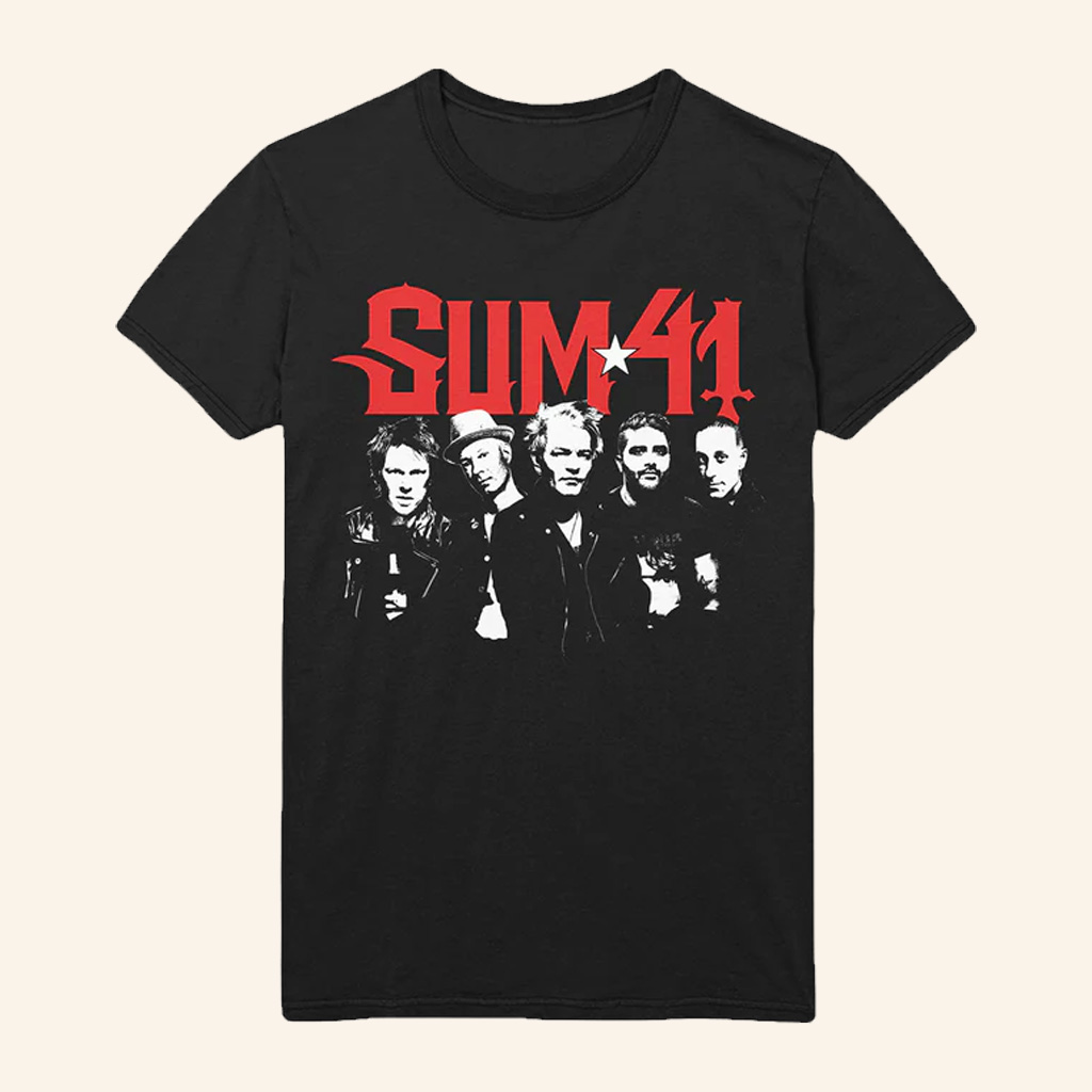 SUM 41 Merch Contrast Portrait T-Shirt Gift Ideas For Rock Lovers SUM 41 Merch Contrast Portrait T-Shirt Gift Ideas For Rock Lovers