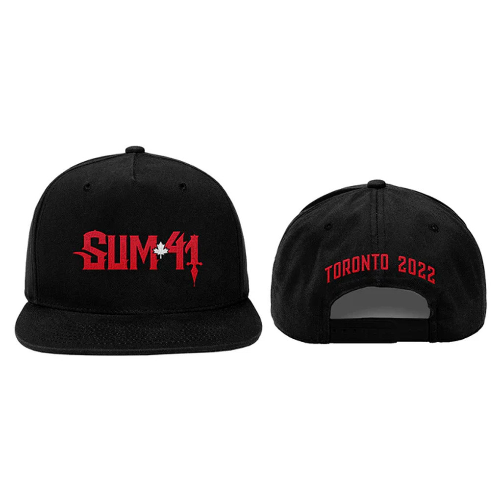 SUM 41 Merch Embroidered Canada 2022 Maple Toronto Snapback Hat Birthday Gifts For Rock Lovers SUM 41 Merch Embroidered Canada 2022 Maple Toronto Snapback Hat Birthday Gifts For Rock Lovers