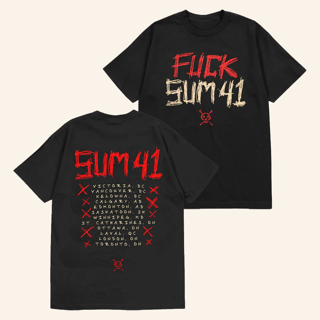 SUM 41 Merch Fk Sum 41 Tour T-Shirt Gift Ideas For Rock Lovers SUM 41 Merch Fk Sum 41 Tour T-Shirt Gift Ideas For Rock Lovers