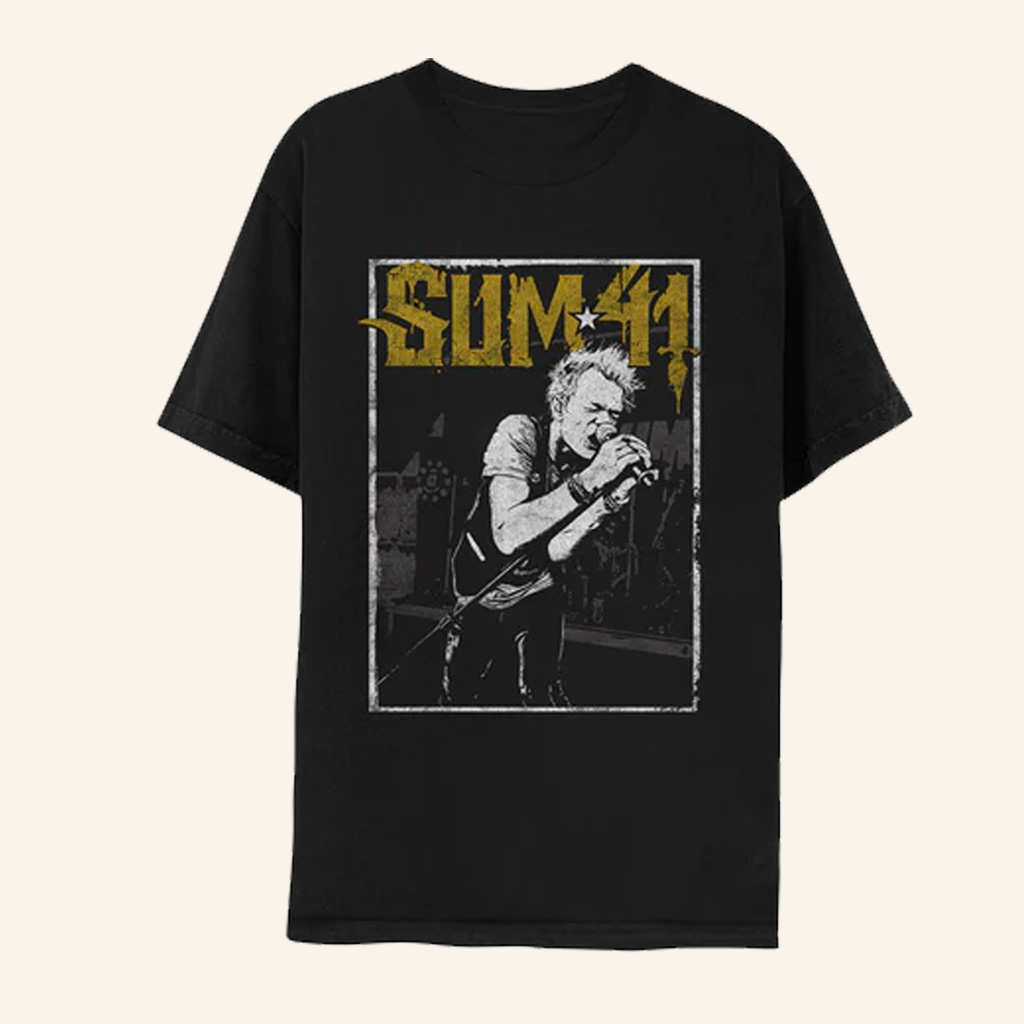 SUM 41 Merch Illustrated Live Shot T-Shirt Christmas Gifts For Husband SUM 41 Merch Illustrated Live Shot T-Shirt Christmas Gifts For Husband
