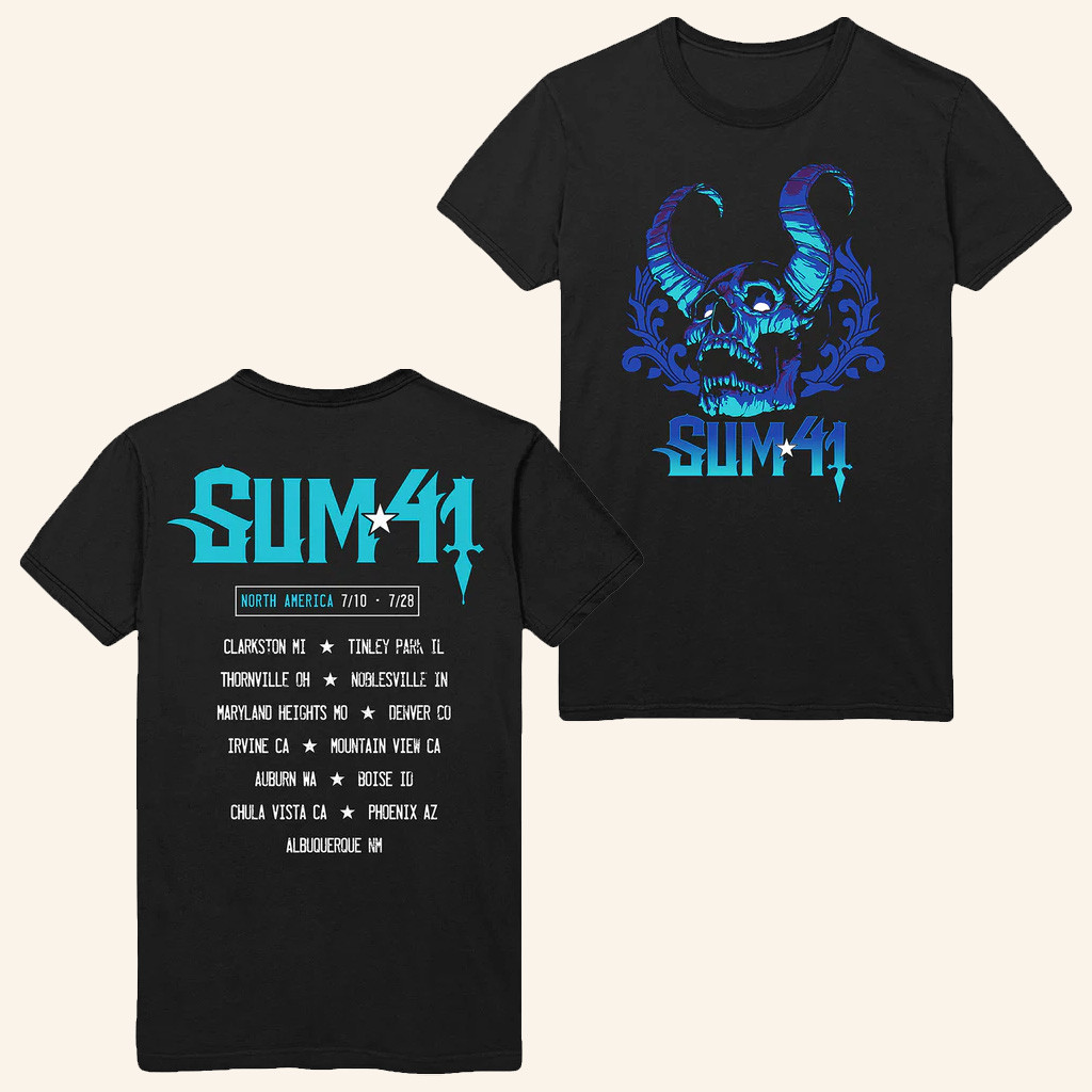 SUM 41 Merch S41 Blue Demon Itin T-Shirt Christmas Presents For Boyfriend SUM 41 Merch S41 Blue Demon Itin T-Shirt Christmas Presents For Boyfriend