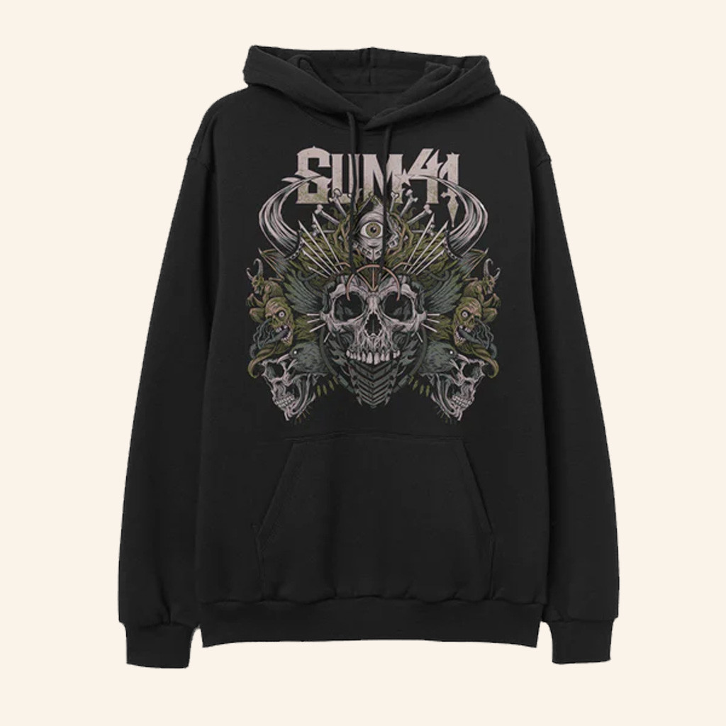 SUM 41 Merch Skull Pyramid Hoodie Birthday Presents For Boyfriend SUM 41 Merch Skull Pyramid Hoodie Birthday Presents For Boyfriend