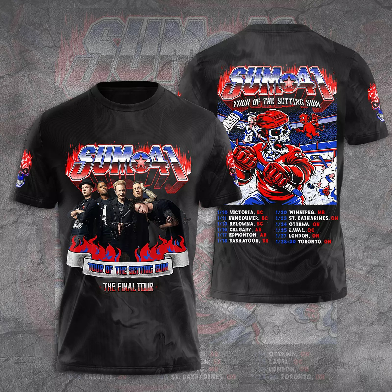 Sum 41 Merch Tour Of The Setting Sum The Final Tour T-Shirt Unique Gift For Fans