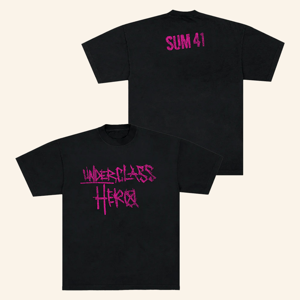 SUM 41 Merch Underclass Hero Anniversary Logo T-Shirt Rock Lovers Gifts SUM 41 Merch Underclass Hero Anniversary Logo T-Shirt Rock Lovers Gifts