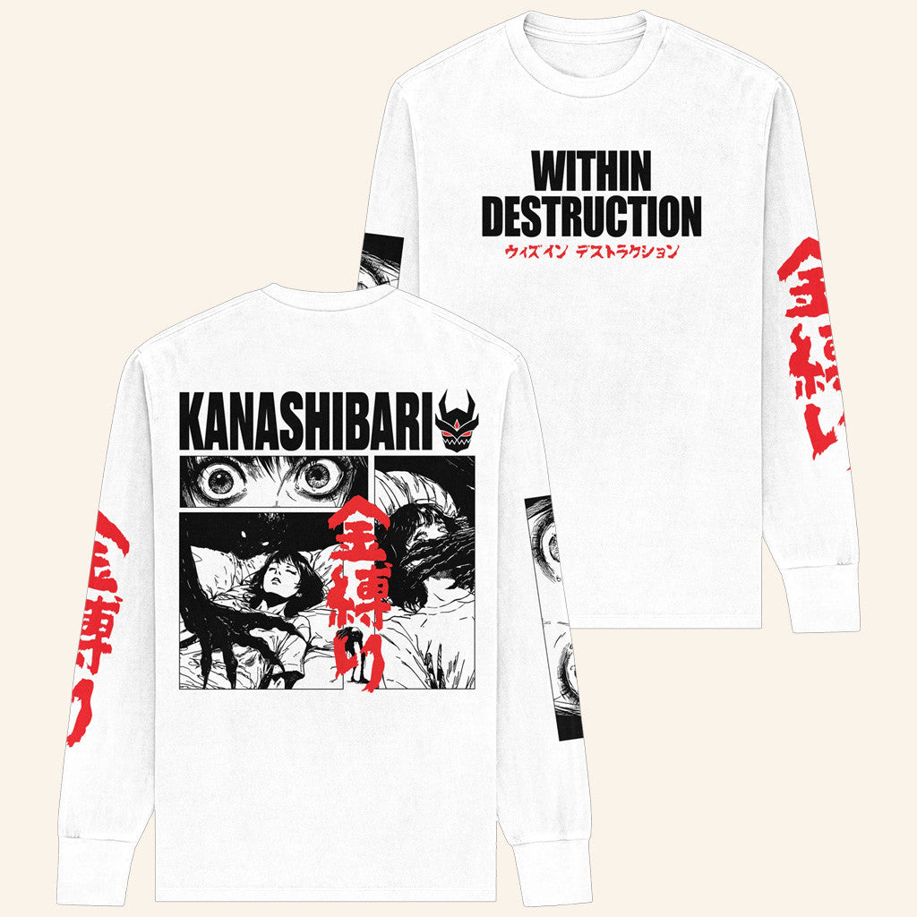 Sumerian Records Merch Within Destruction Kanashibari White Long Sleeve T-Shirt Friends Gifts Sumerian Records Merch Within Destruction Kanashibari White Long Sleeve T-Shirt Friends Gifts