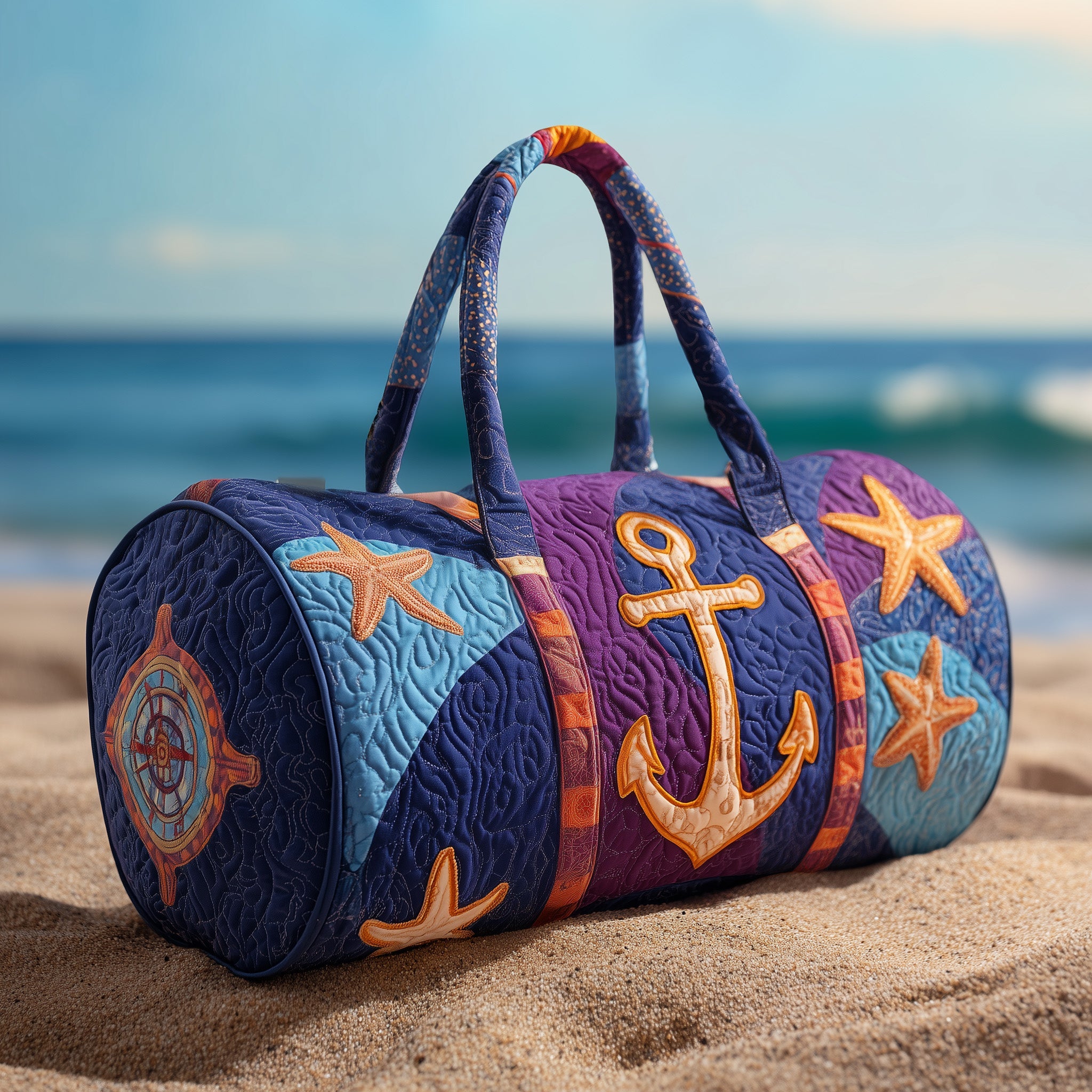 Summer Anchor Quilted Duffle Bag Durable And Lightweight