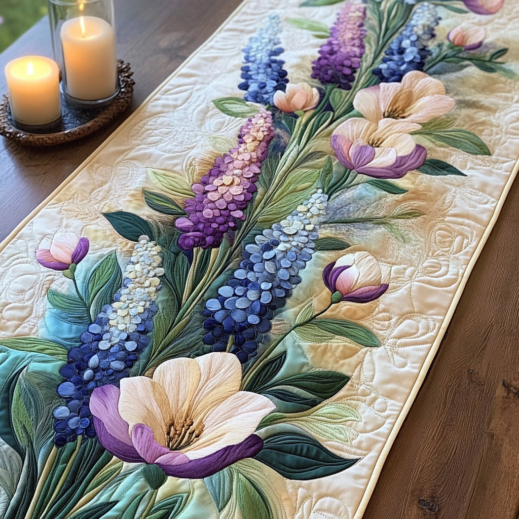 Summer Bloom Quilted Table Runner Dining Table Decor Ideas Patriotic Texan Gifts