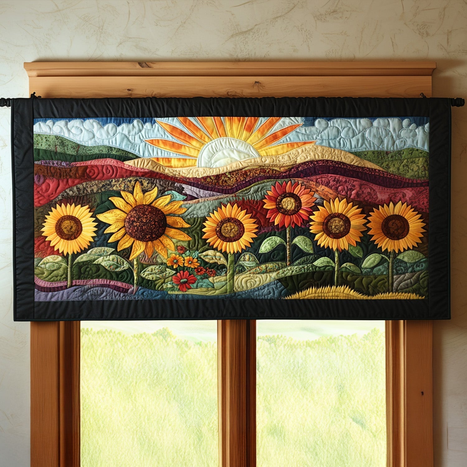 Summer Breeze Trail Quilted Valance Dining Table Accessories Sunflower Birthday Gifts