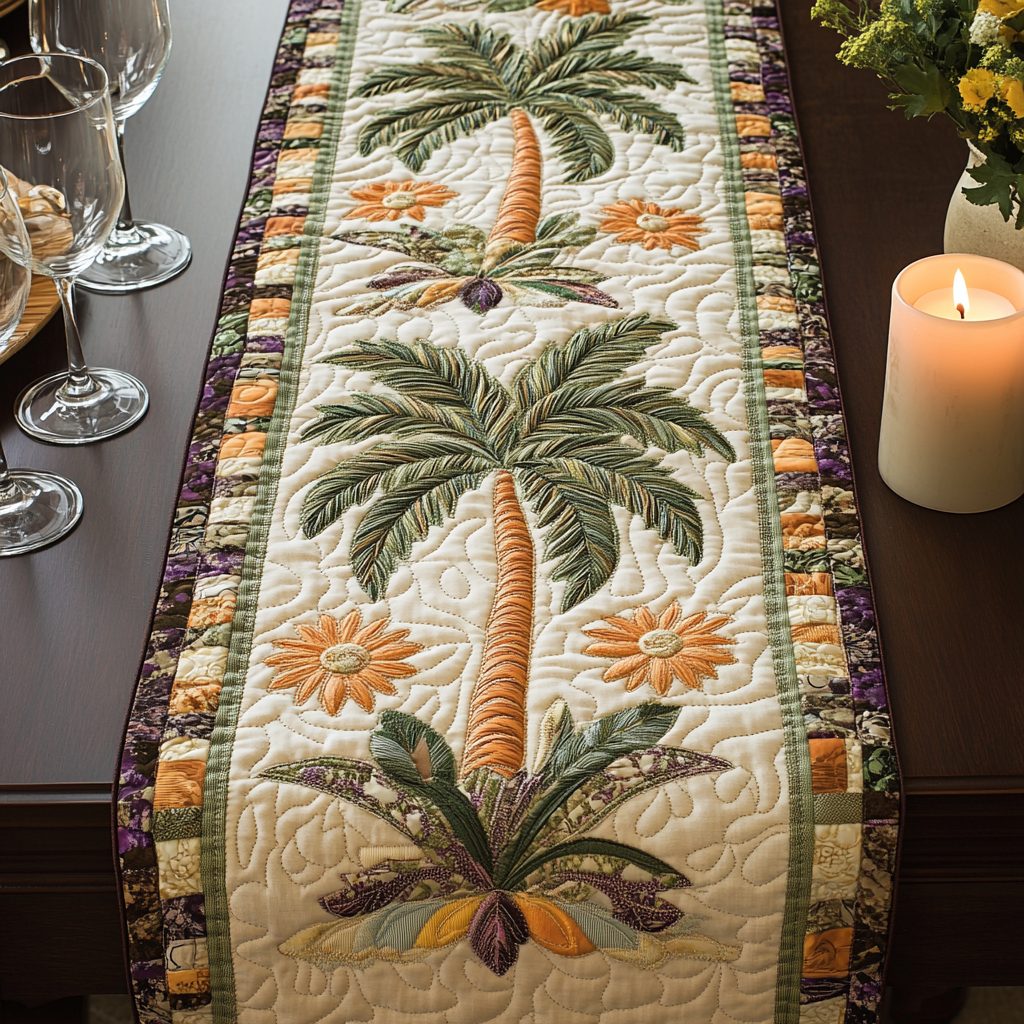 Summer Escape Quilted Table Runner Summer Table Runner Birthday Presents For Dad