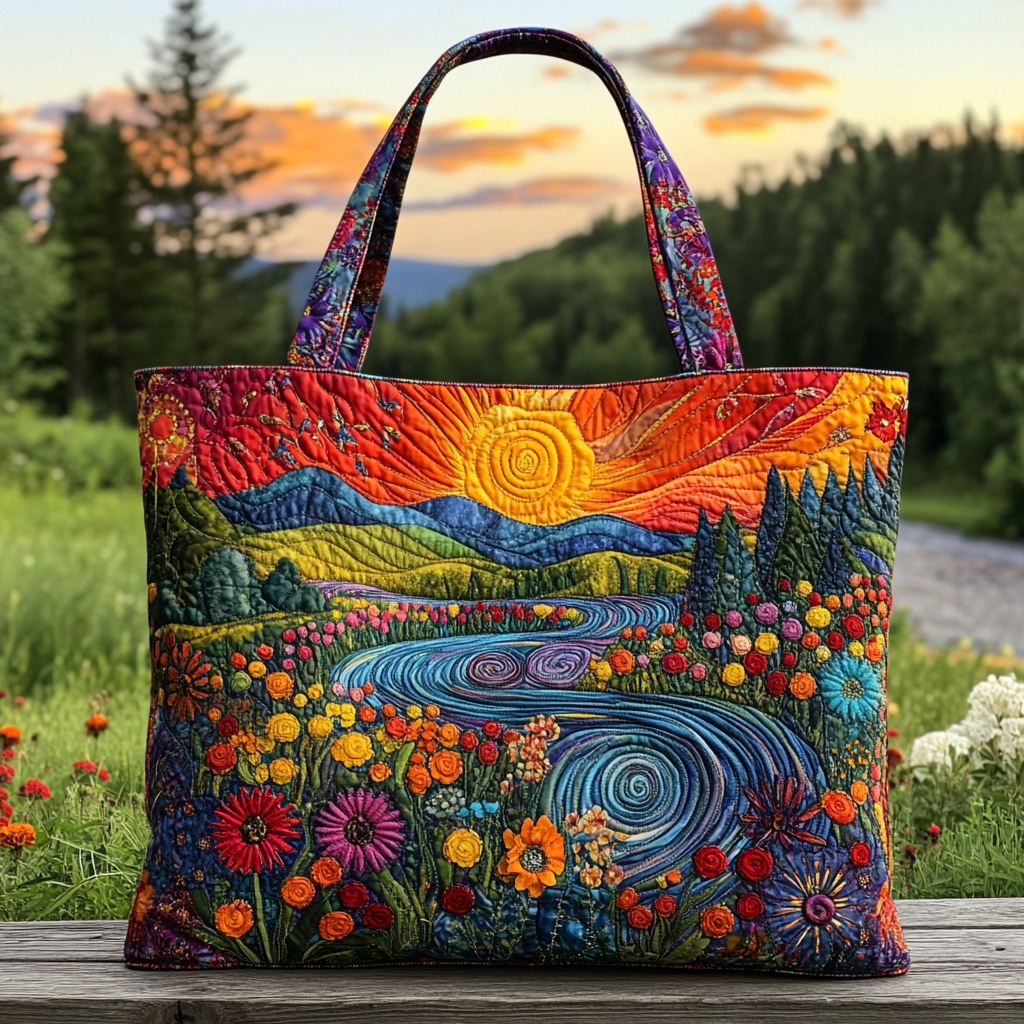 Summer Path Quilted Tote Bag Great Family Xmas Gifts