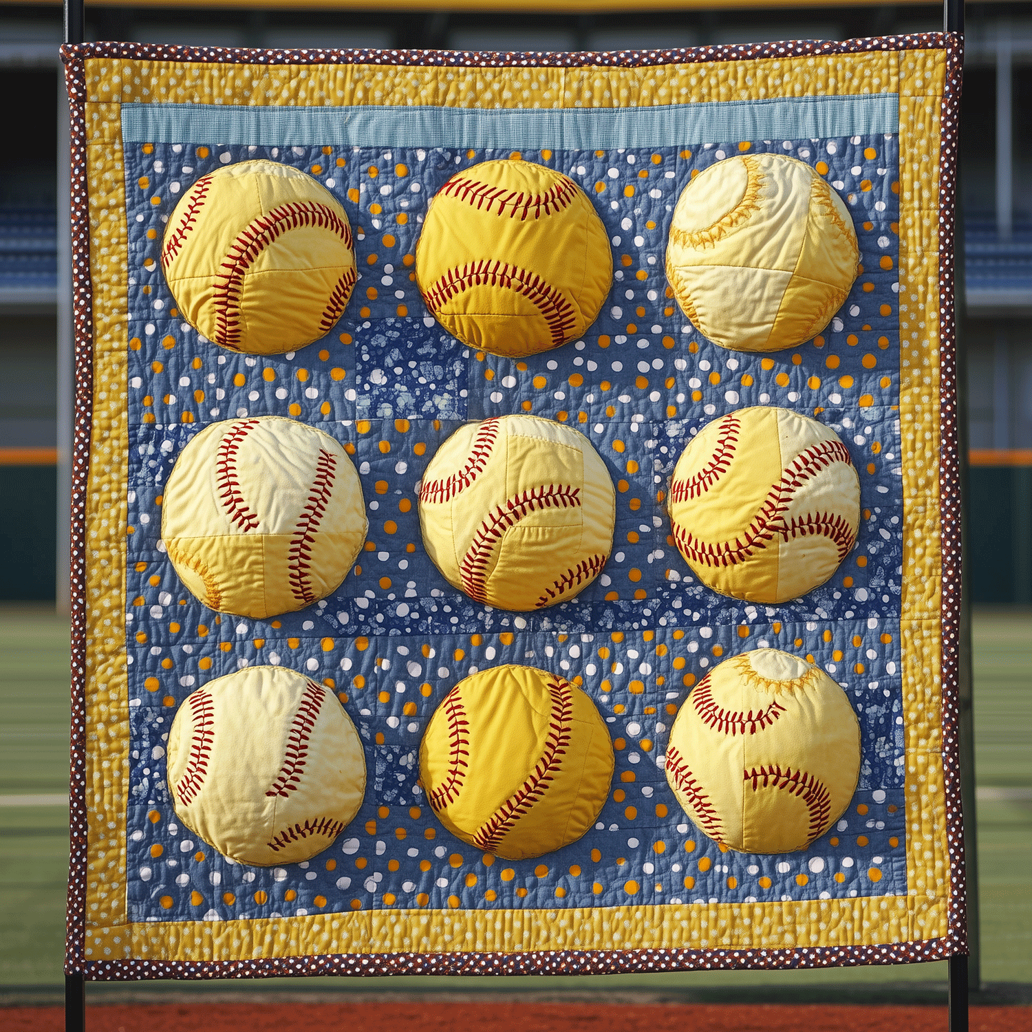 Summer Softball Quilted Blanket Cute Blankets For Girlfriend