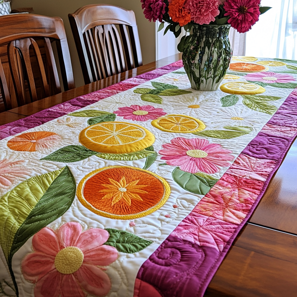 Summer Spread Quilted Table Runner Kitchen Table Decor Ideas Funny Gifts For Friends