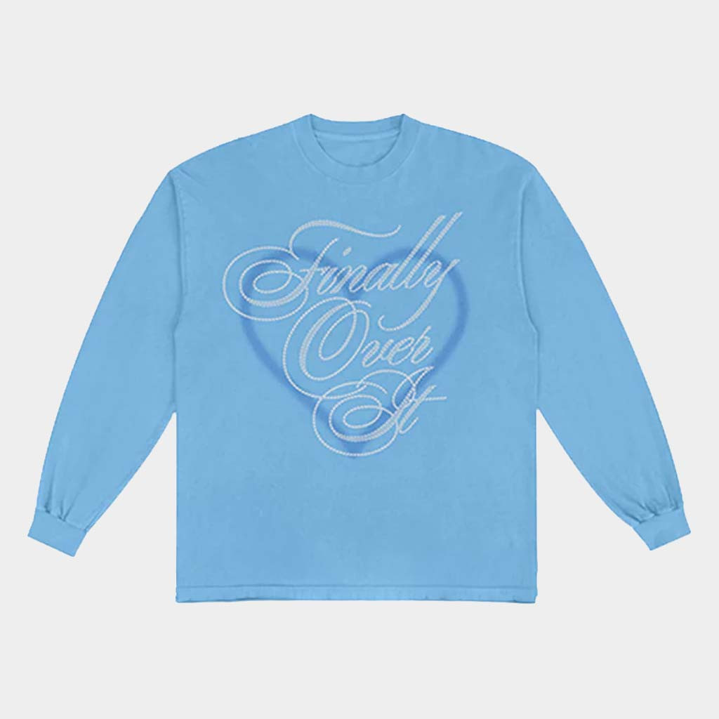 Summer Walker Merch Finally Over It Blue Heart Long Sleeve T-Shirt Gift Ideas For Her