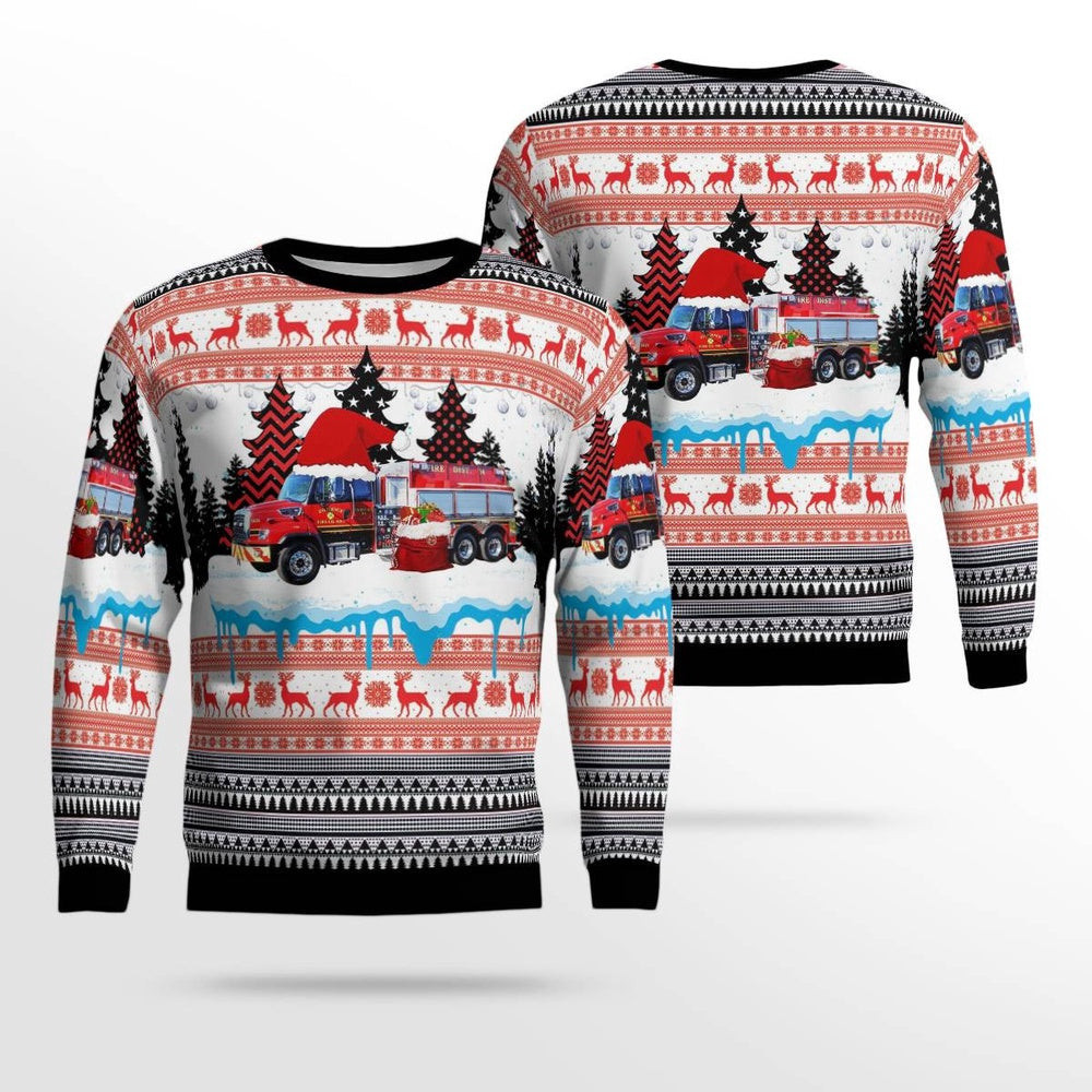 Summit Hill Pennsylvania Diligence Fire Company No Christmas AOP Ugly Sweater Unisex Christmas Gift