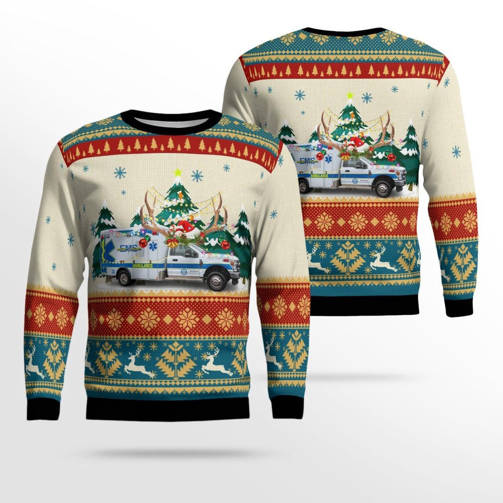 Sumner County EMS Christmas AOP Ugly Sweater Unisex Christmas Gift