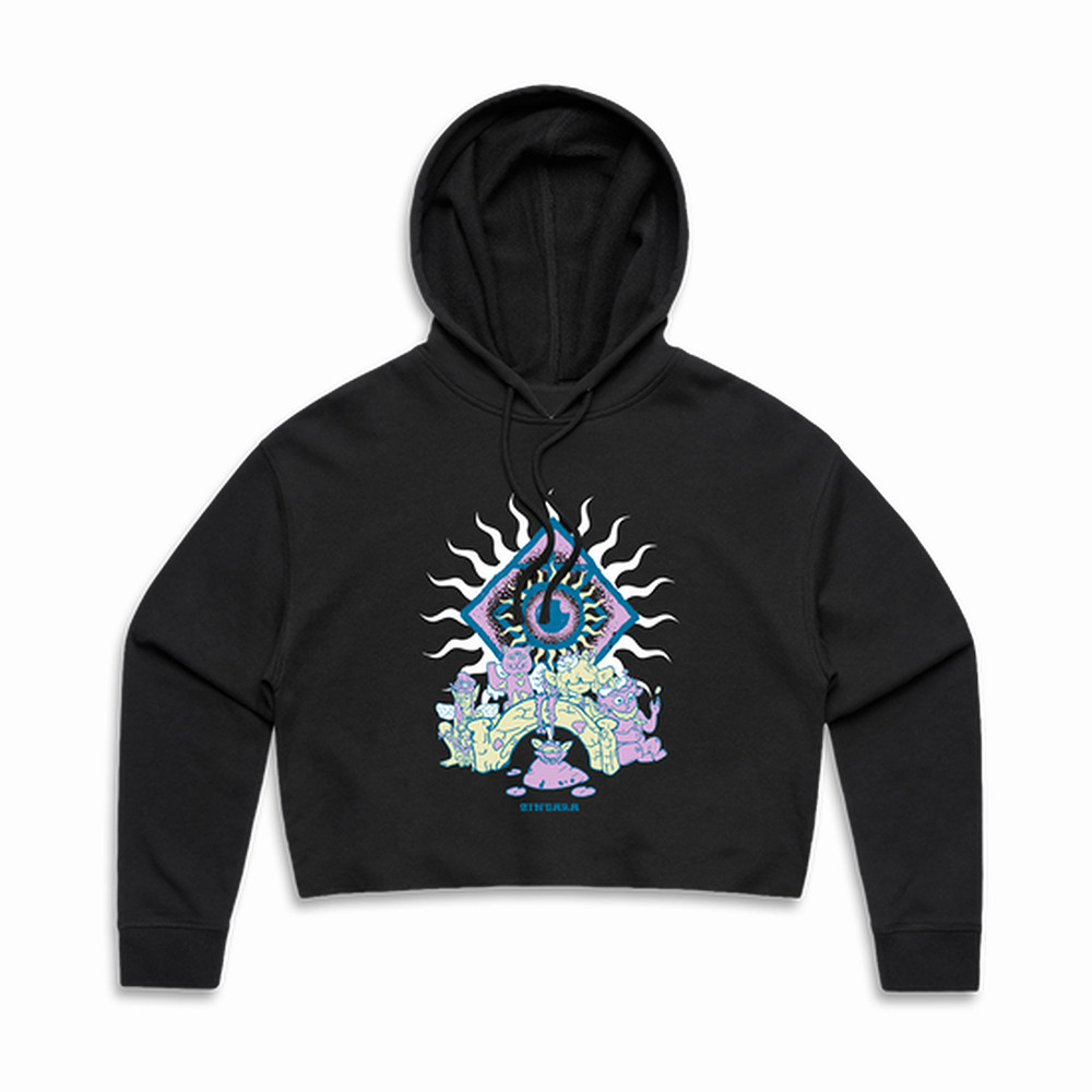 Sun Garden Zingara Cropped Hoodie Zingara Apparel Present Idea For Music Lovers