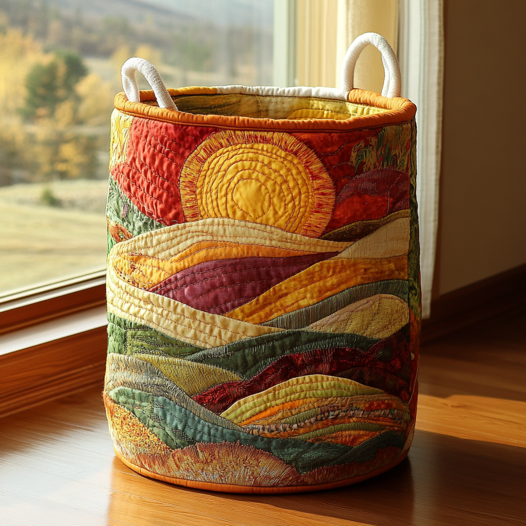 Sun Glow Quilted Laundry Basket Must-Have Laundry Essential