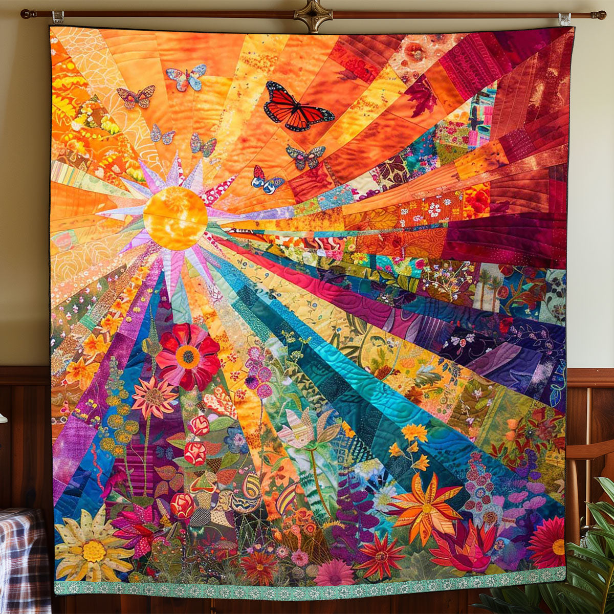 Sun Ray Butterfly Quilt Blanket Best Blankets Great Gifts For Brothers