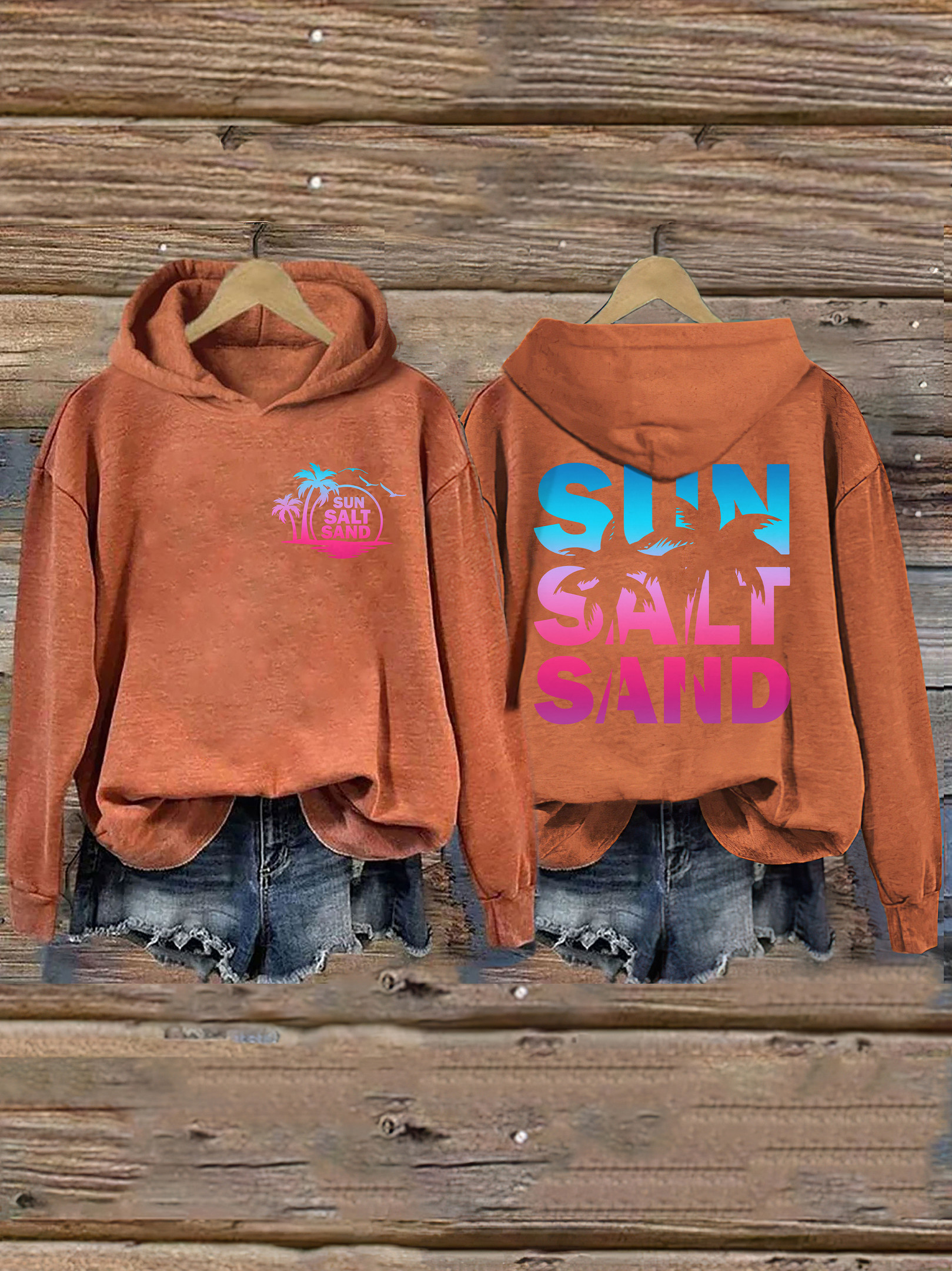 Sun Salt Sand Hoodie Trendy Fashion Funny Apparel Best Presents For Girlfriend