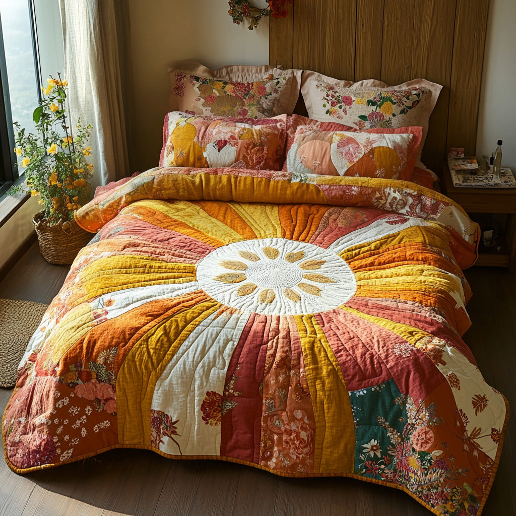 Sun Vibes Quilted Bedding Set Best Comforter Sets Christmas Gifts For Wife