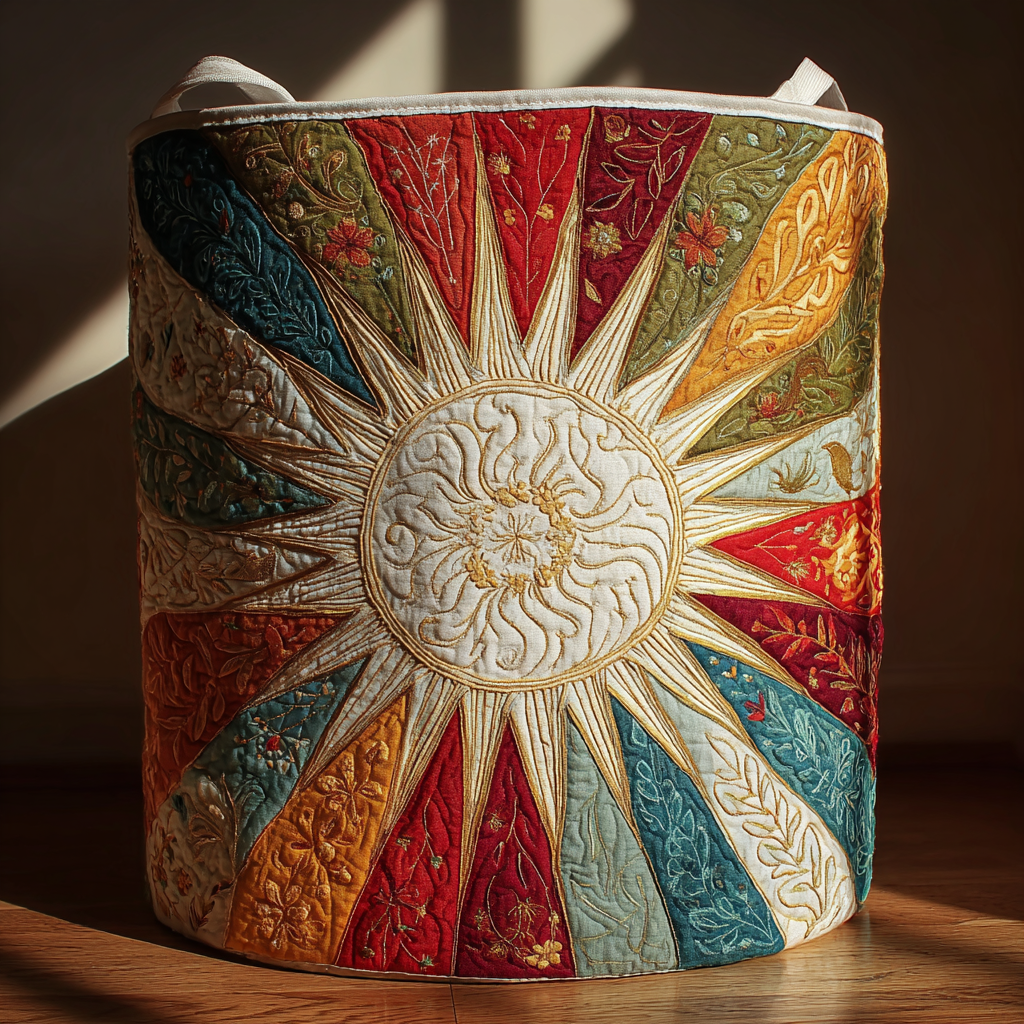 Sun Wave Quilted Laundry Basket Best Gift For Him