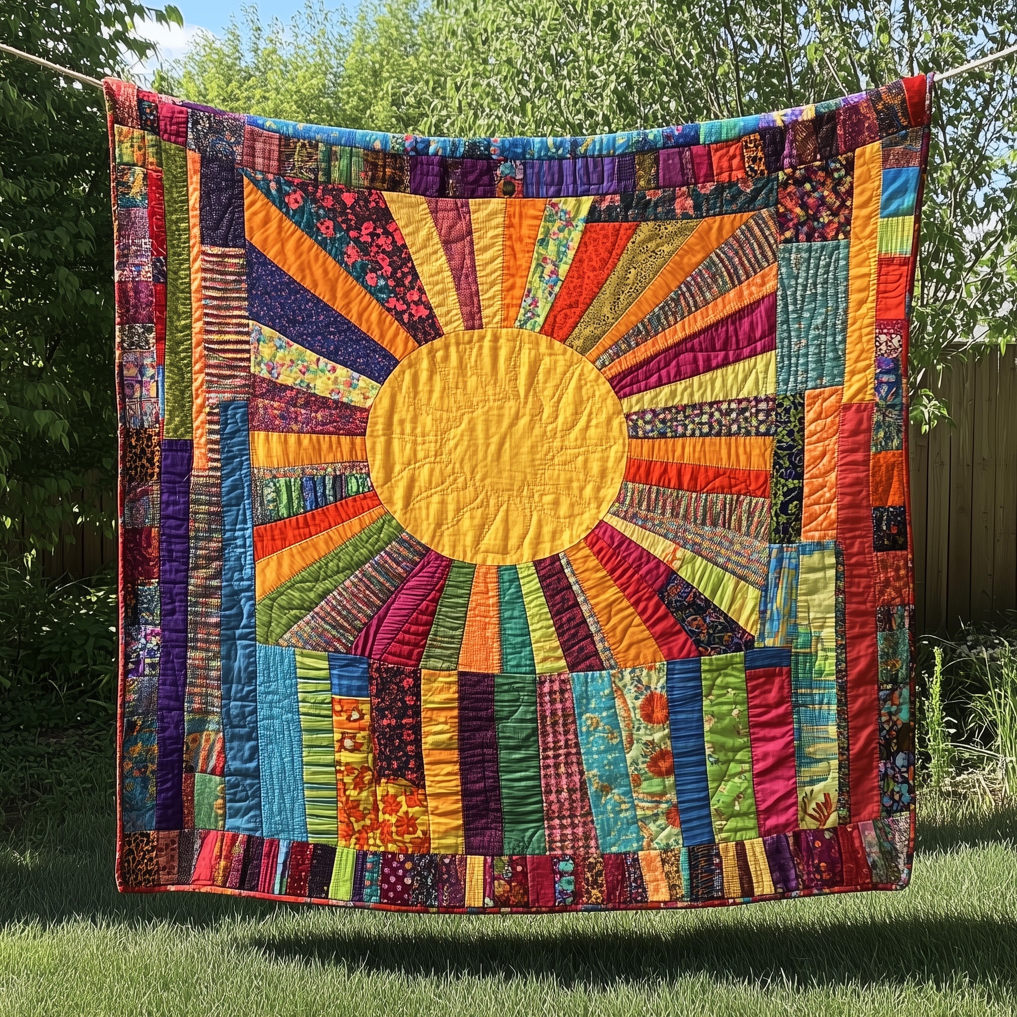 Sunbeam Quilted Blanket Nice Throw BlanketGifts For Aging Hippies