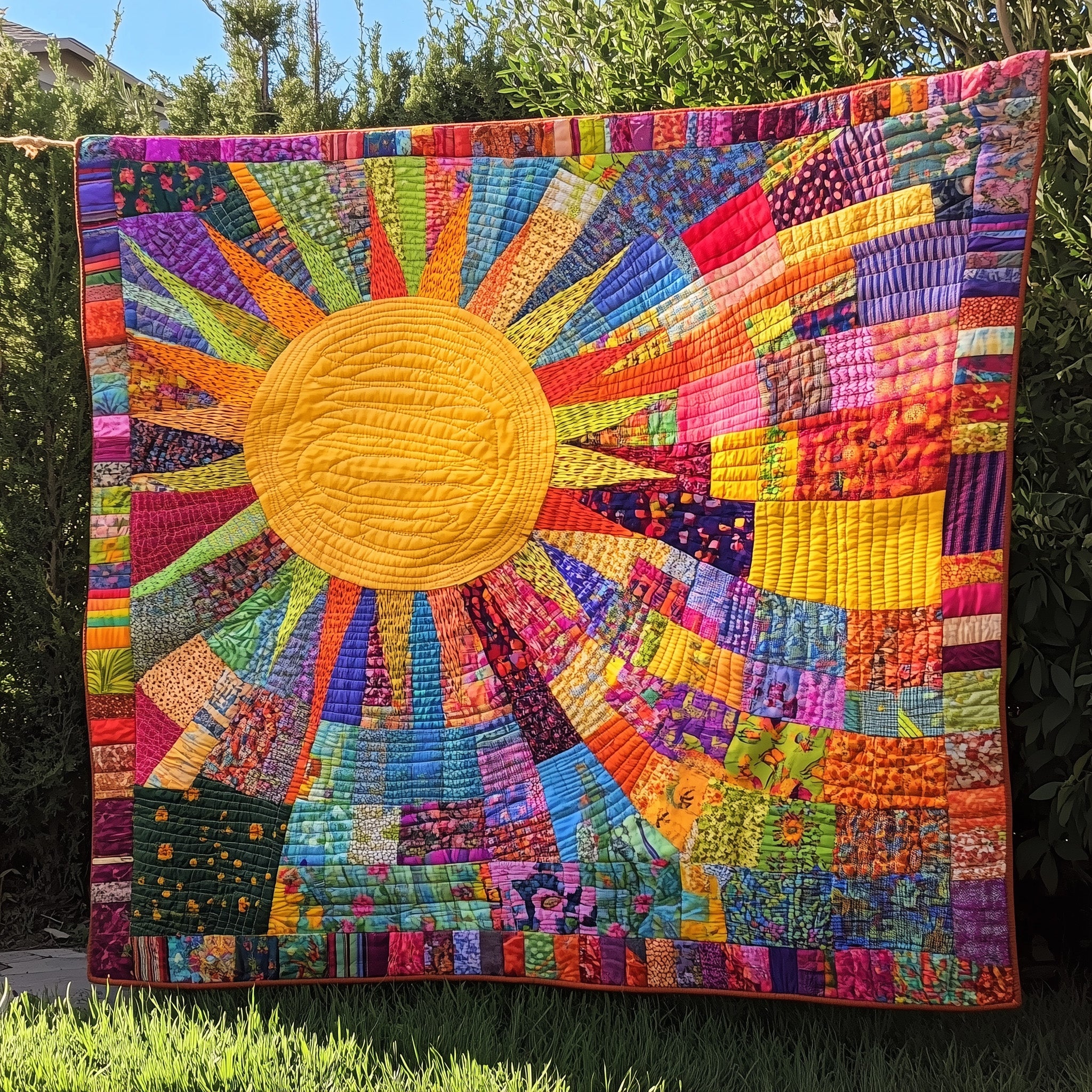 Sunbeam Quilted Blanket Nice Throw BlanketGifts For Hippie Chicks
