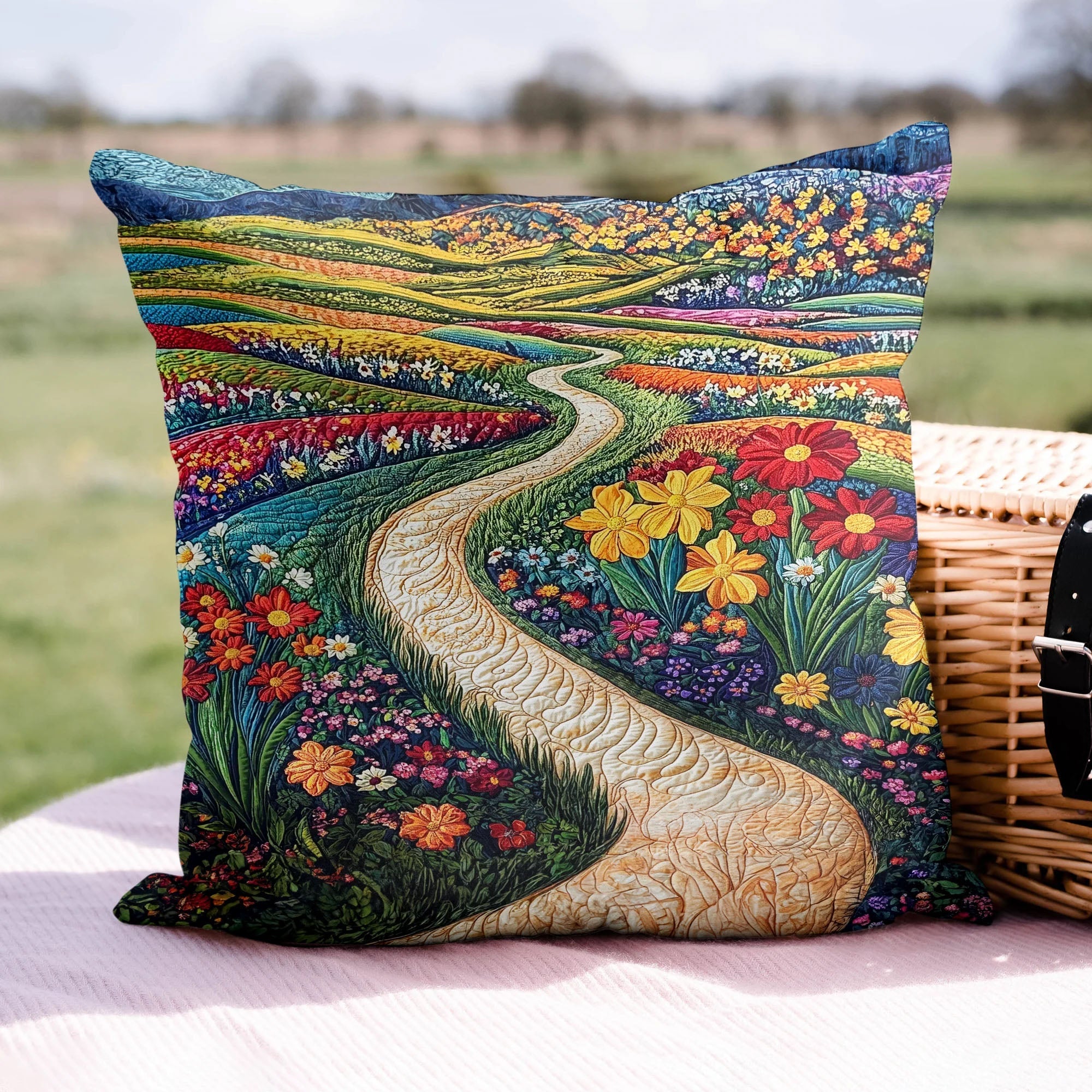 Sunbeam Serenity Quilted Pillow Case Natural Home Decor Gifts For Nature Lovers