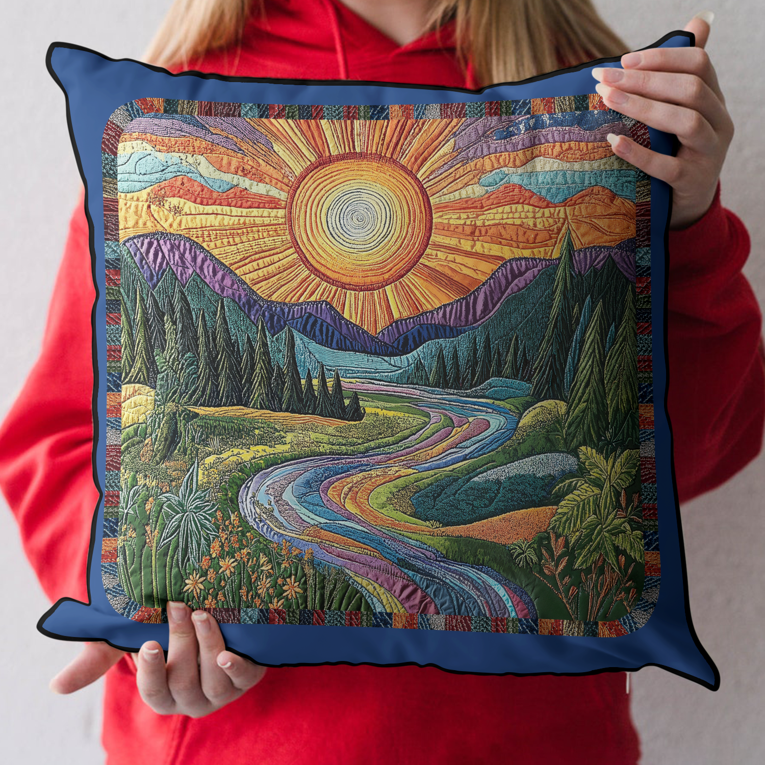 Sunbeam Serenity Quilted Pillow Case Throw Pillow Covers Gifts For Friends