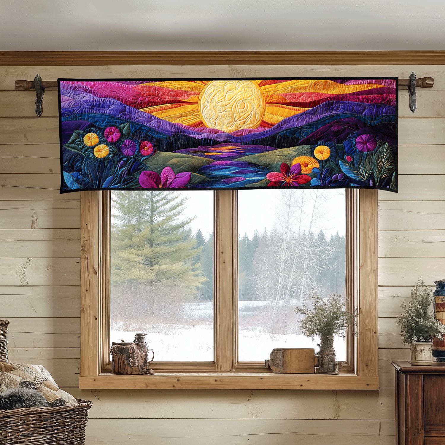 Sunbeam Serenity Quilted Valance Valances For Living Room Holiday Gifts For Grandma