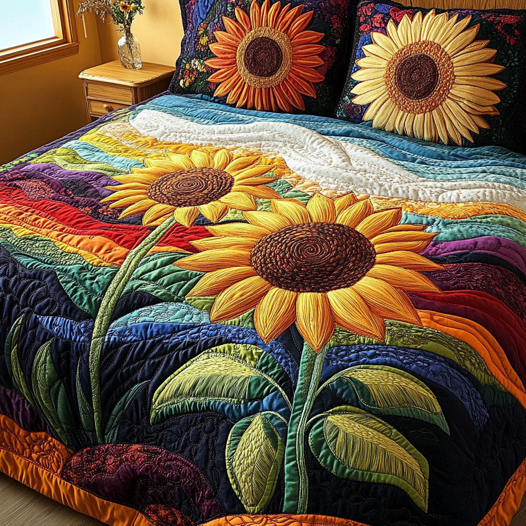 Sunburst Countryside Quilted Bedding Set Home Comfort Bedding Set That Everyone Will Love