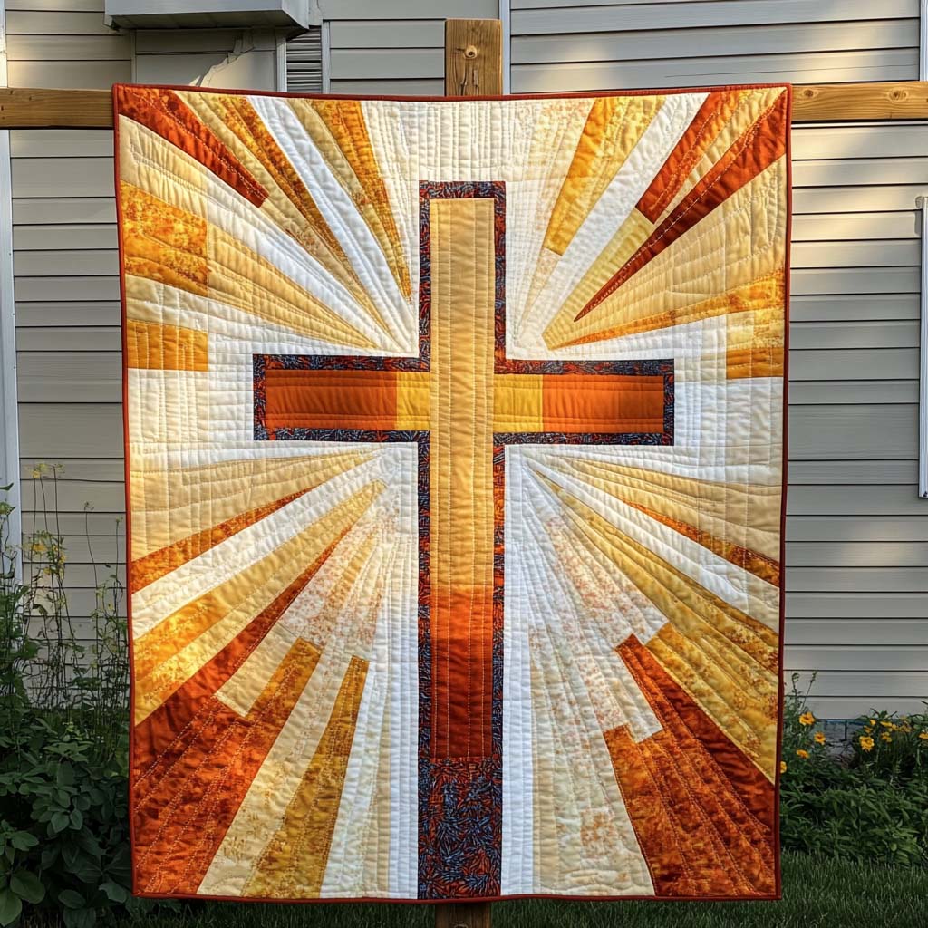 Sunburst Quilted Blanket Christian Christmas Gifts
