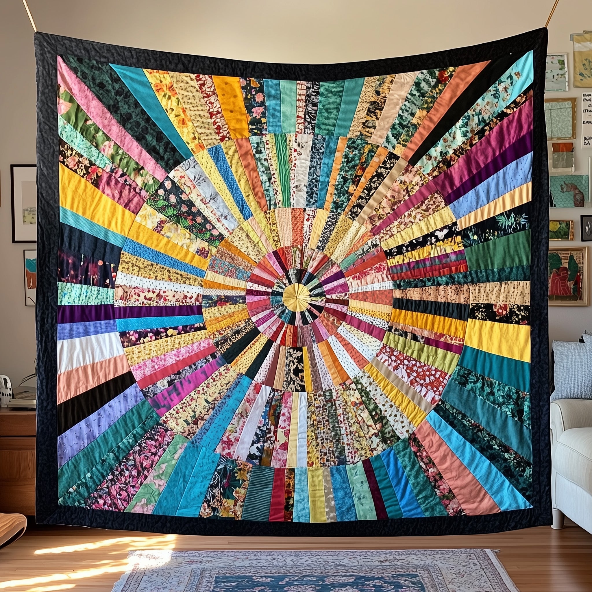 Sunburst Quilted Blanket Nice Throw BlanketGifts For Friends Women