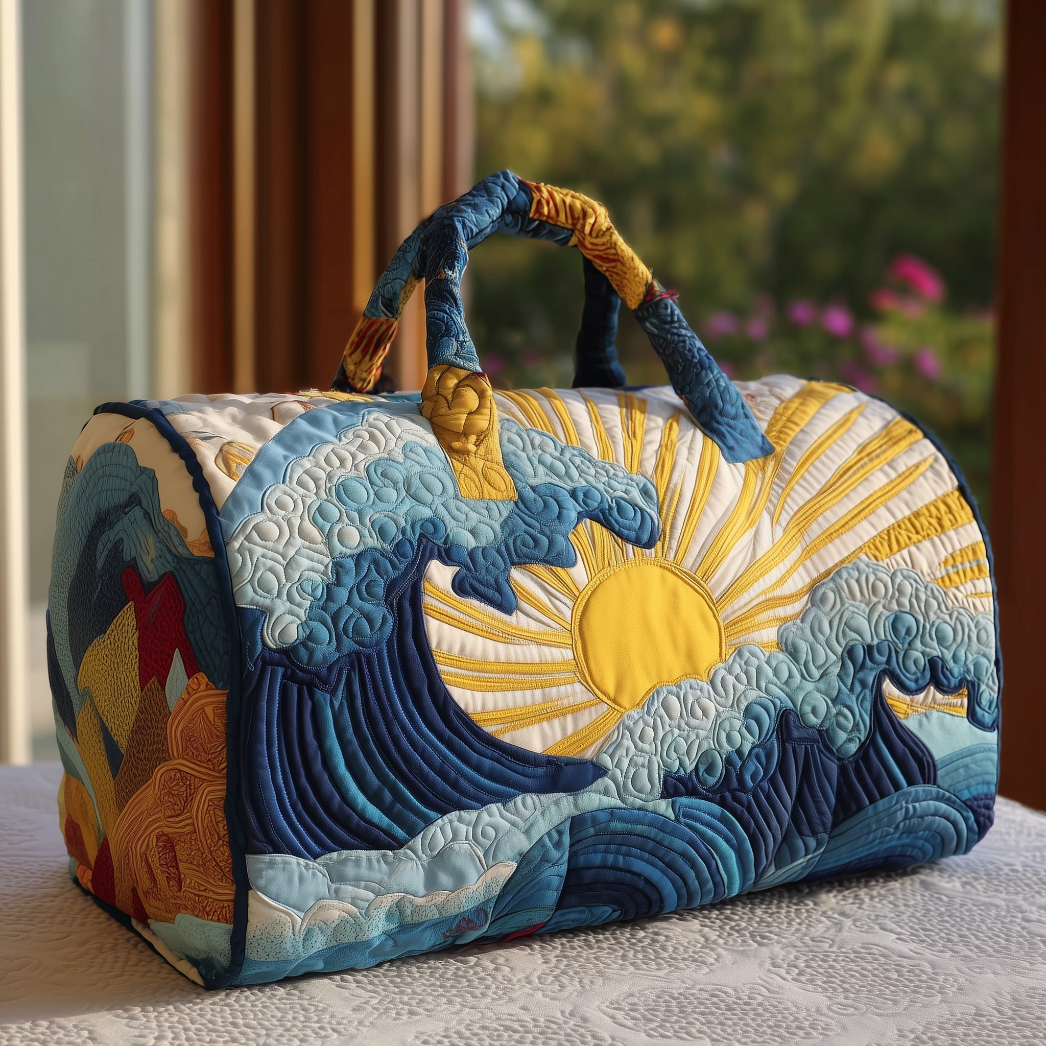 Sunburst Quilted Duffle Bag Birthday Gift Idea