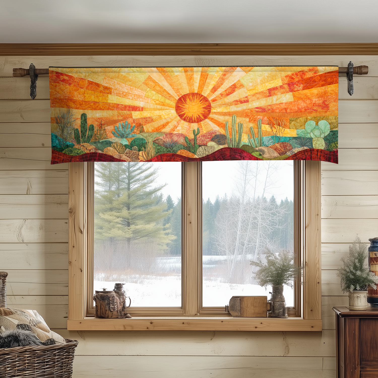 Sunburst Serenity Quilted Valance Kitchen Quilted Valance Curtains Step Daughter Gifts