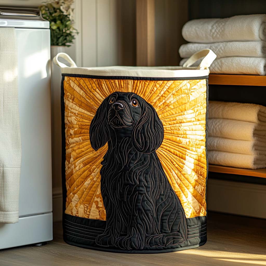 Sunburst Spaniel Quilted Laundry Basket Merch For Home And Living