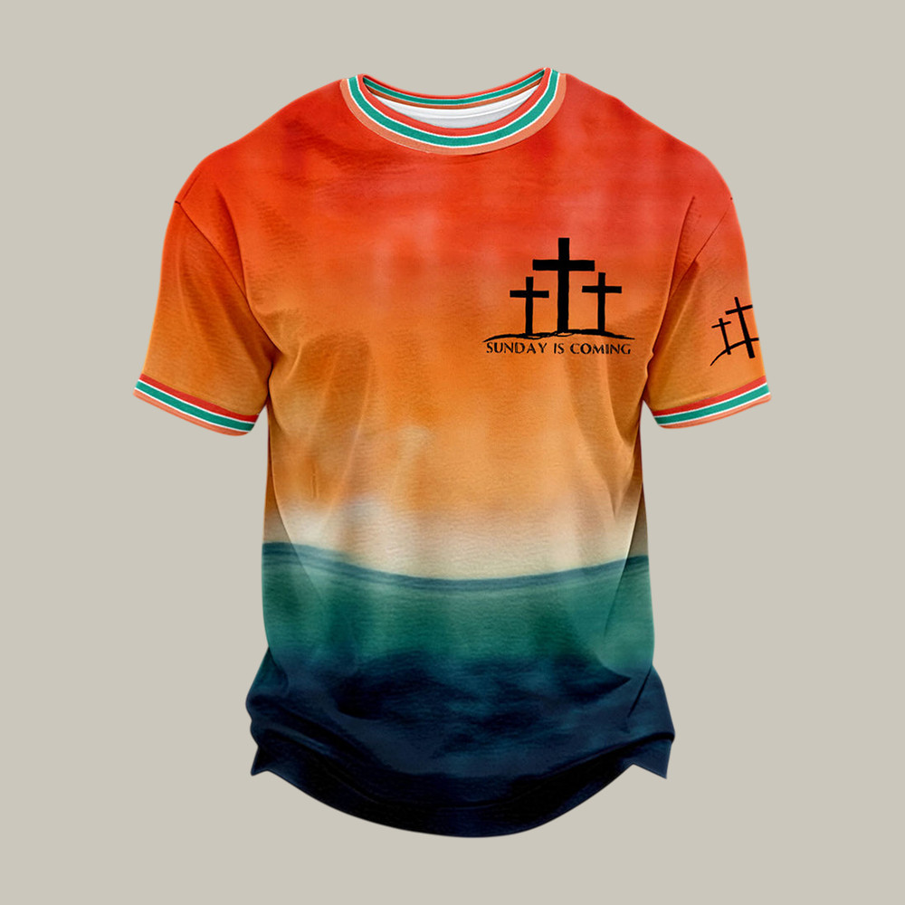 Sunday Is Coming Faith Cross T-Shirt Faith In Jesus Shirt Present Idea For Christians